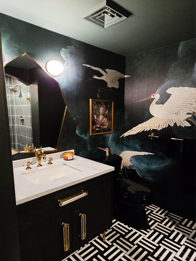 bathroom swan